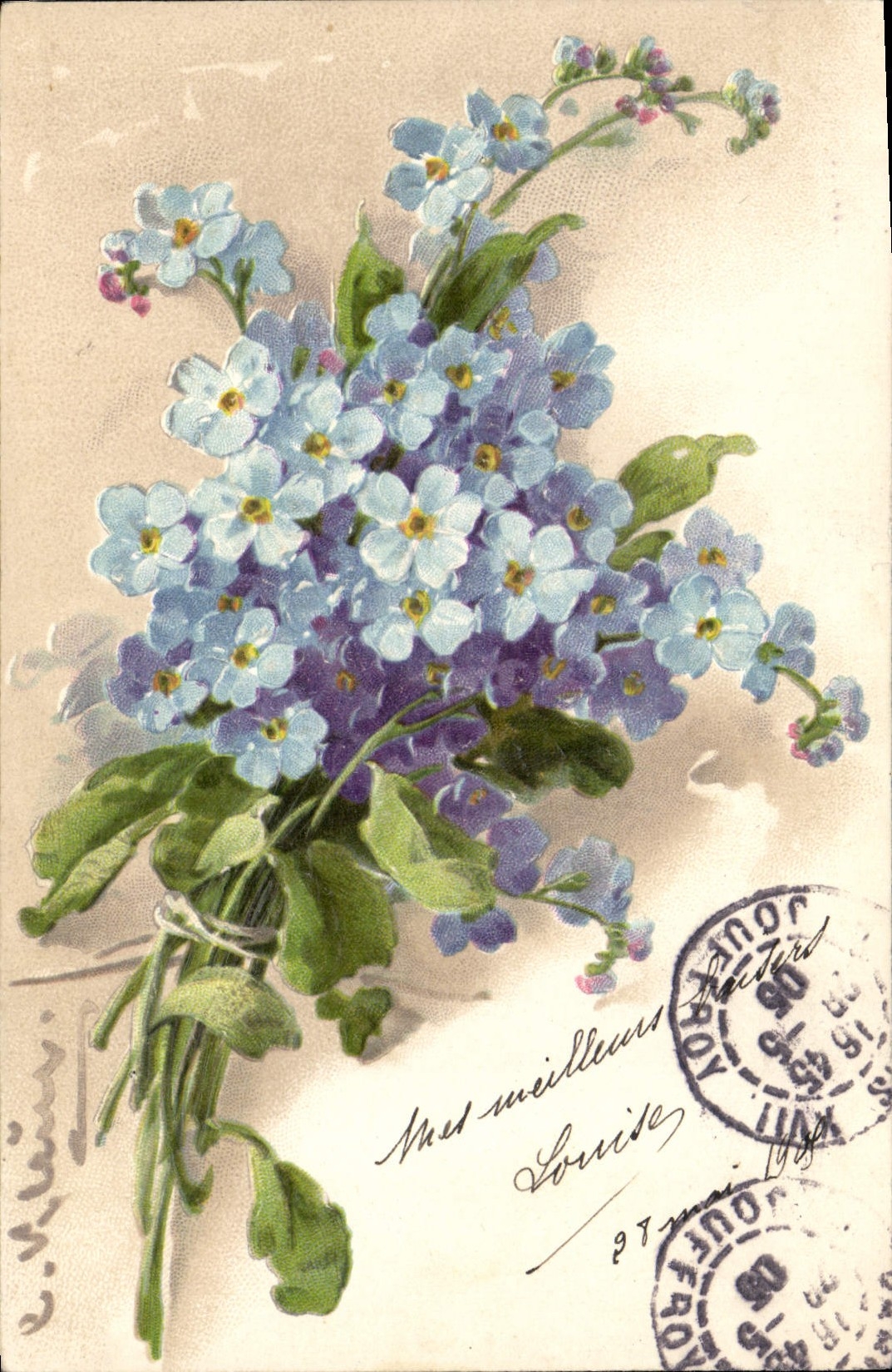 CPA Fantaisie Fleurs 