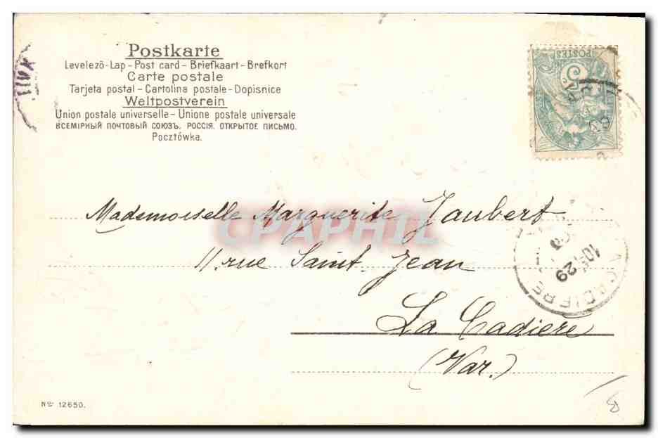CPA Fantaisie Fleurs  — Verso