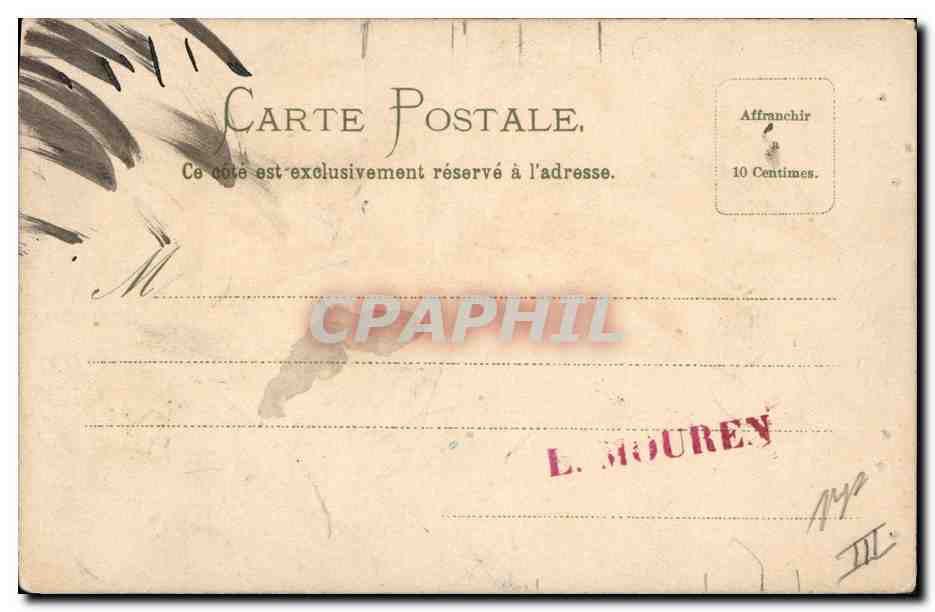 CPA Fantaisie Fleurs  — Verso