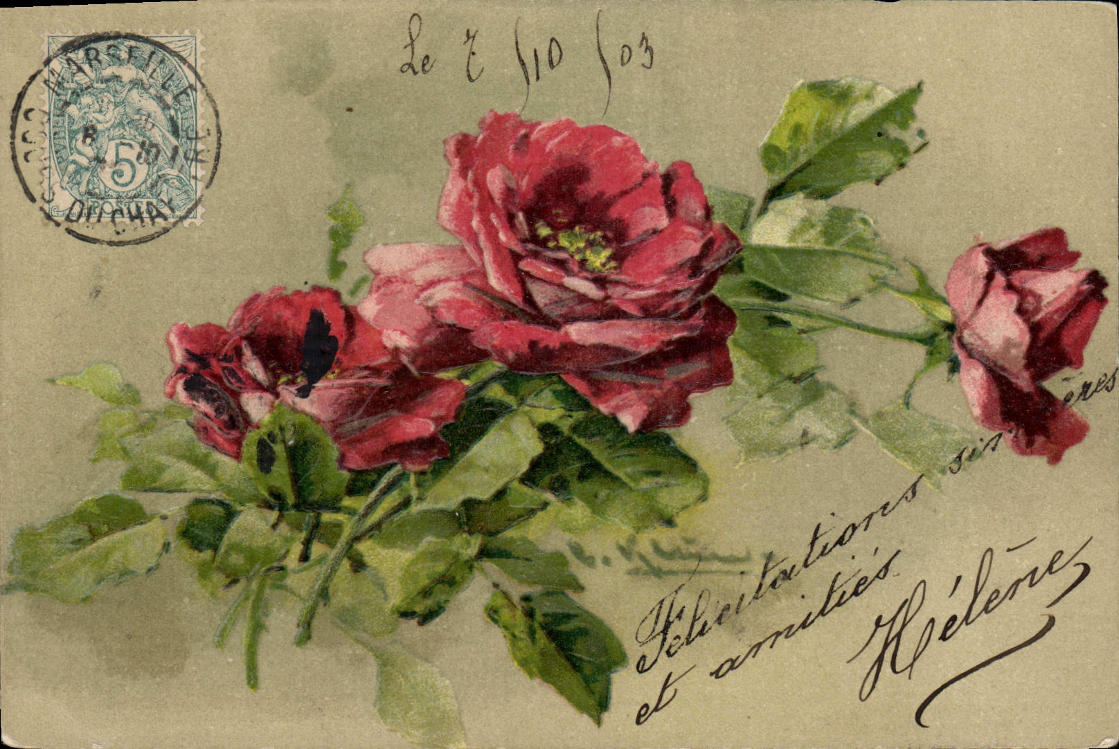 CPA Fantaisie Fleurs 