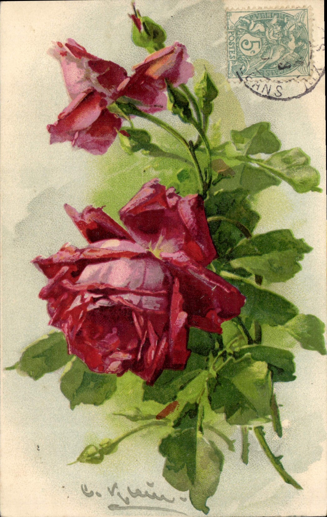 CPA Fantaisie Fleurs 