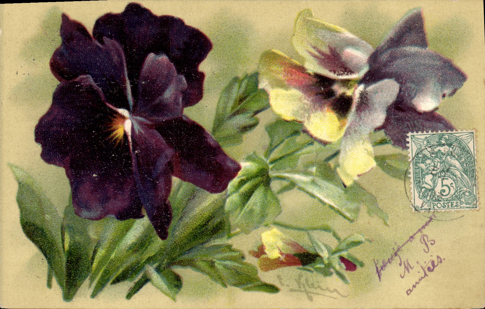 CPA Fantaisie Fleurs 