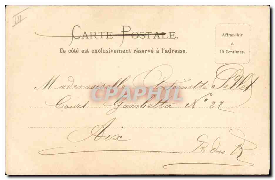 CPA Fantaisie Fleurs  — Verso