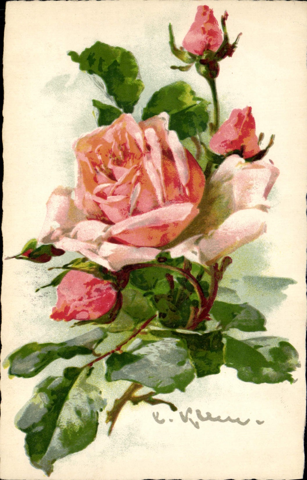 CPA Fantaisie Fleurs 