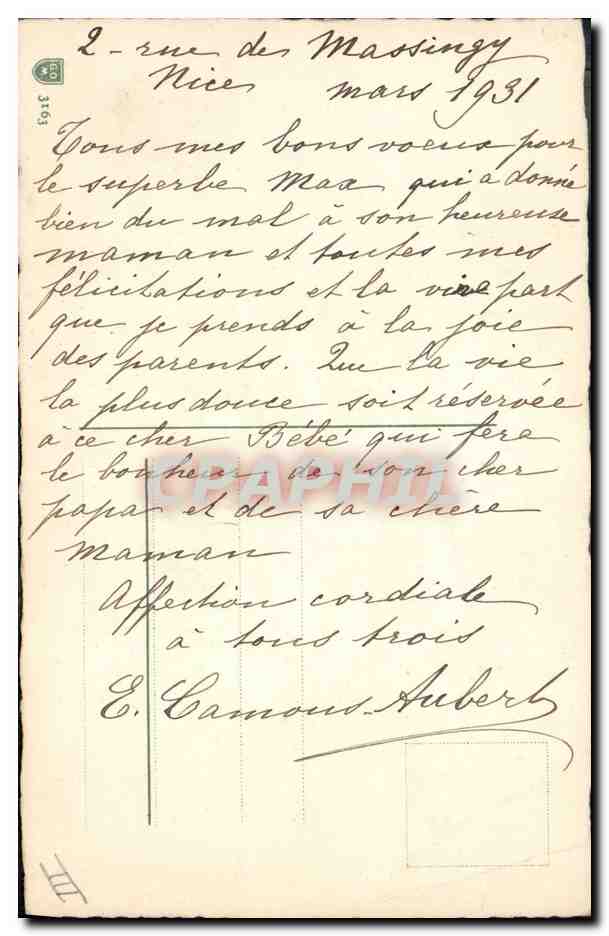 CPA Fantaisie Fleurs  — Verso