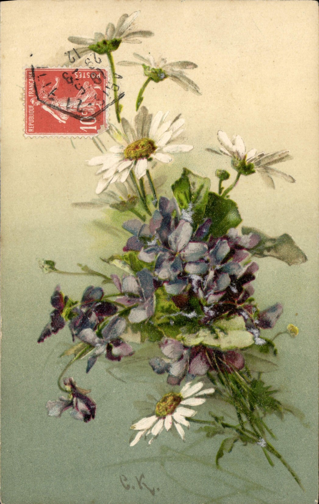 CPA Fantaisie Fleurs 