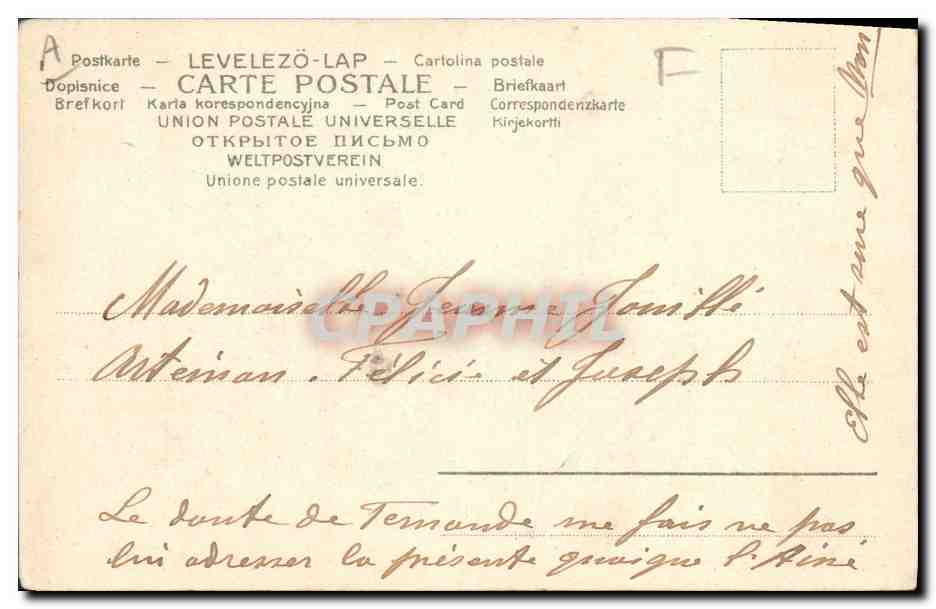 CPA Fantaisie Fleurs  — Verso