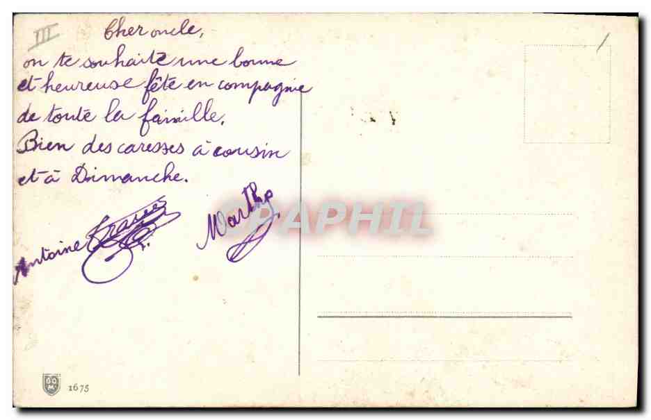 CPA Fantaisie Fleurs  — Verso