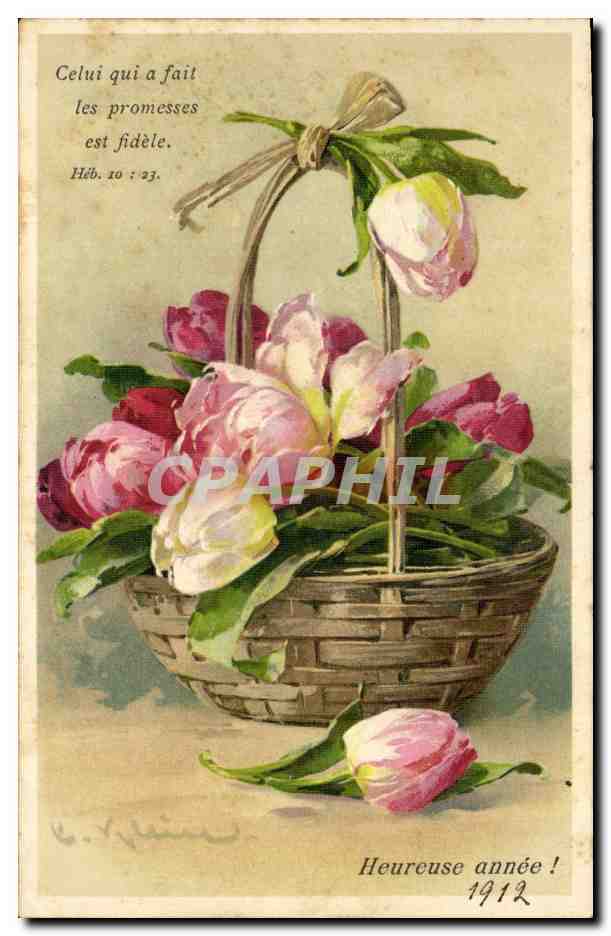 CPA Fantaisie Fleurs 