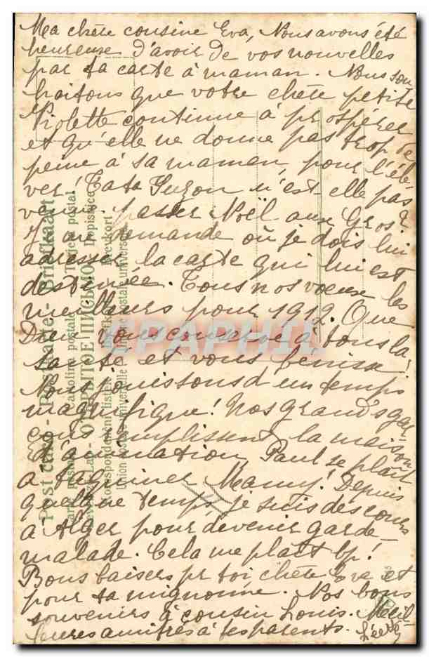CPA Fantaisie Fleurs  — Rückseite