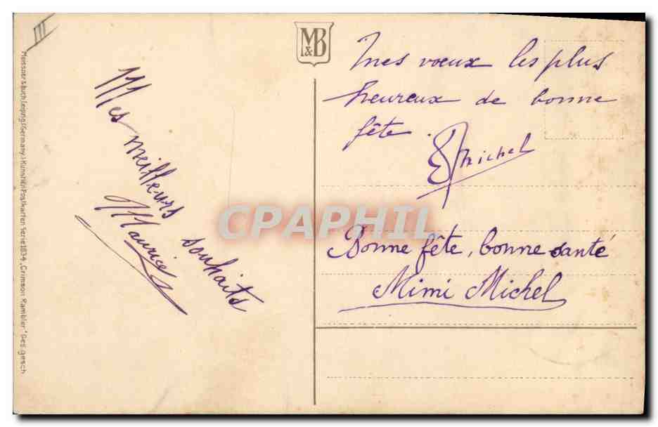 CPA Fantaisie Fleurs  — Verso
