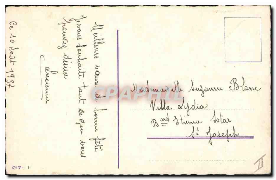 CPA Fantaisie Fleurs  — Verso