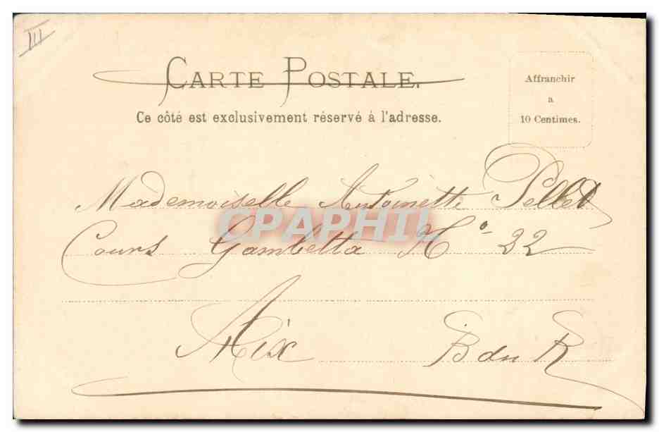 CPA Fantaisie Fleurs  — Verso