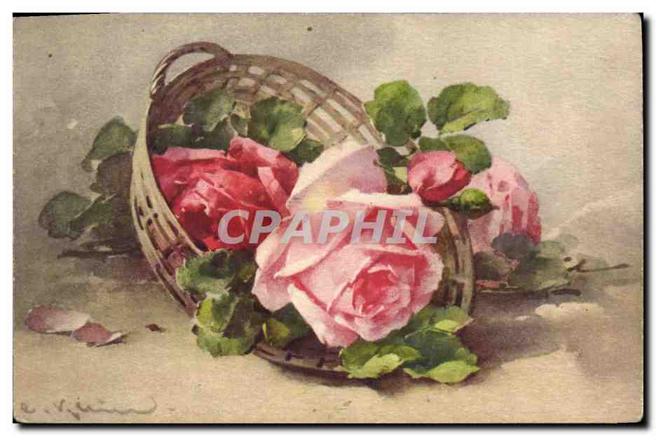 CPA Fantaisie Fleurs 