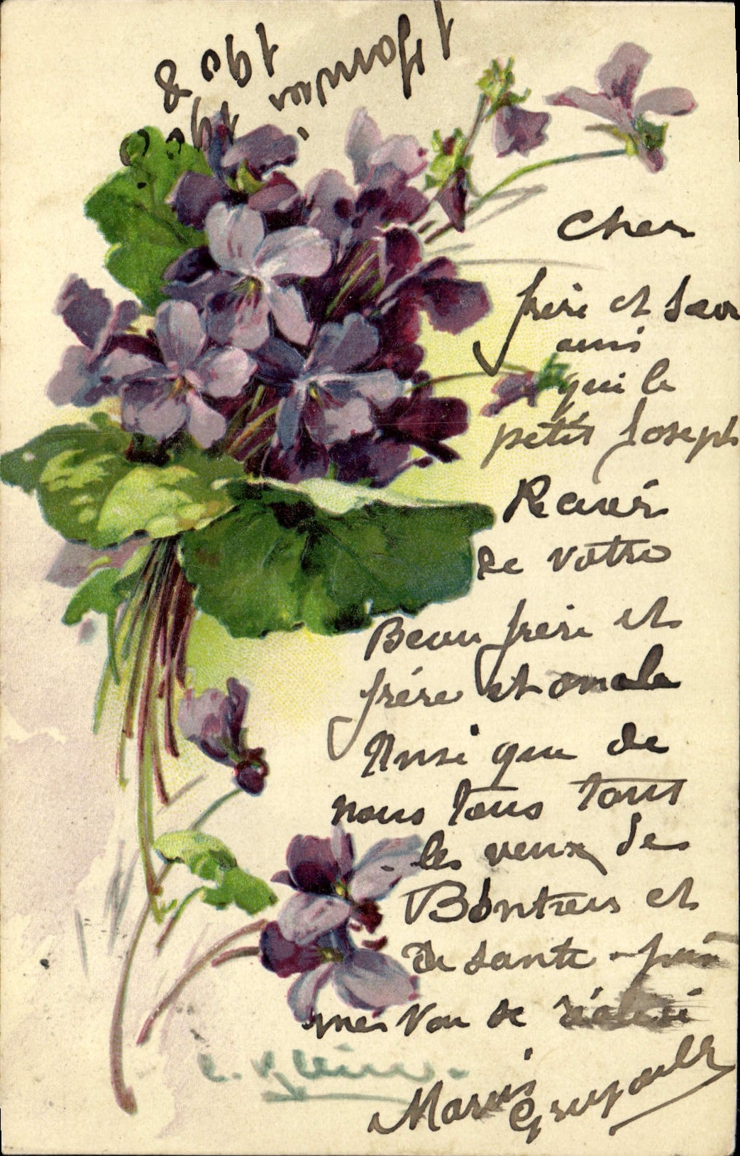 CPA Fantaisie Fleurs 