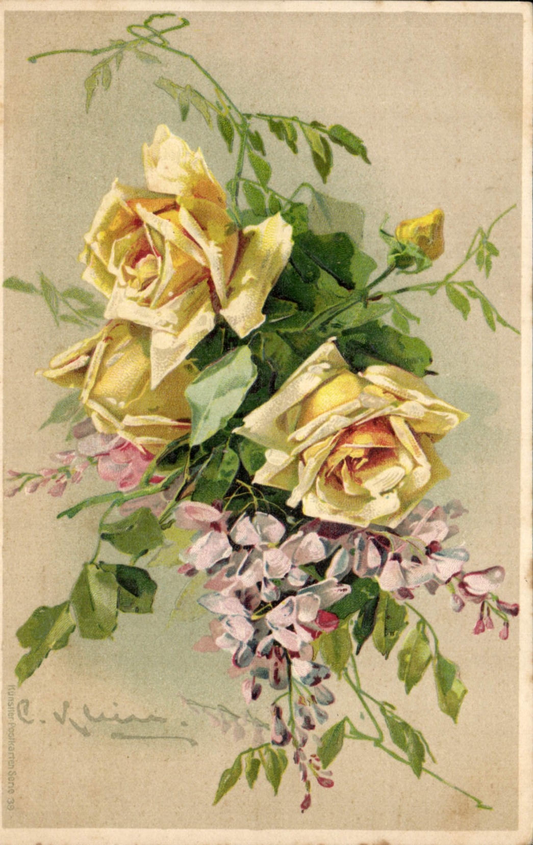 CPA Fantaisie Fleurs 