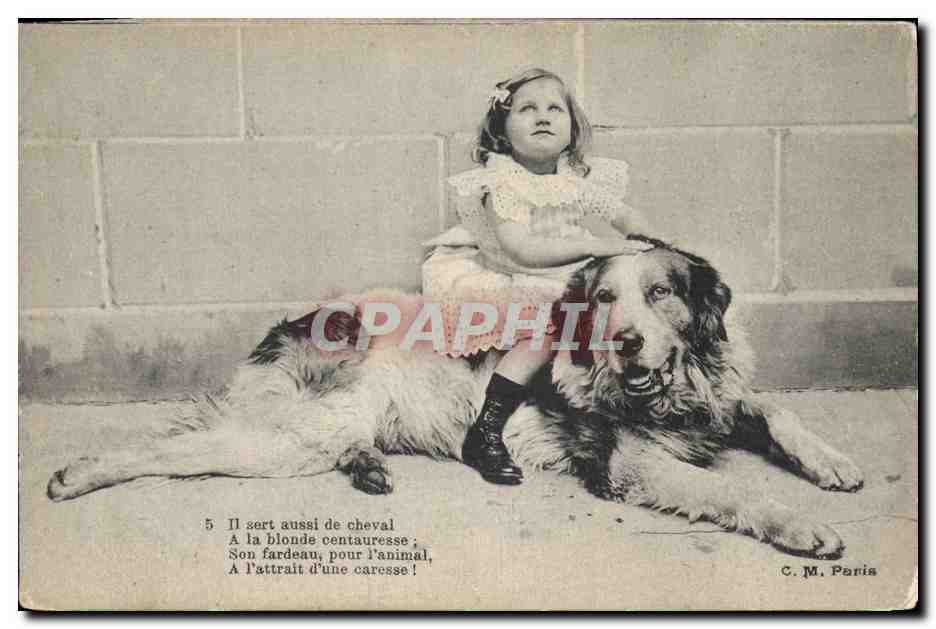 Fille blonde et chien — C.M. Paris, n°5