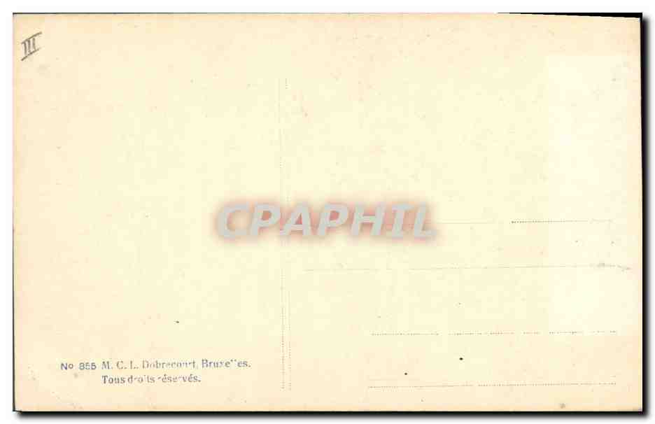 CPA Militaria SM le roi des Belges  — Verso