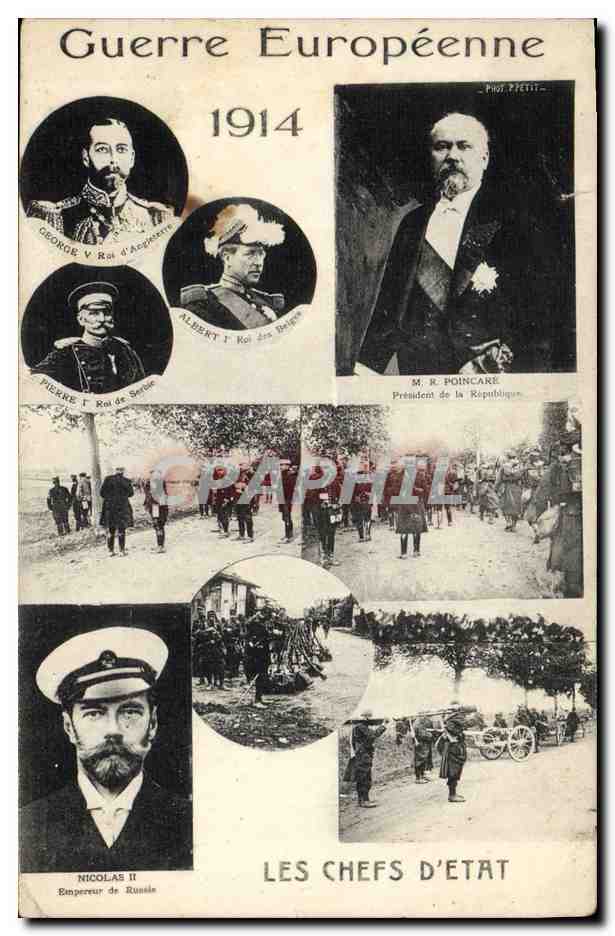 Les Chefs d'État — Guerre Européenne 1914 — Éditeur non visible