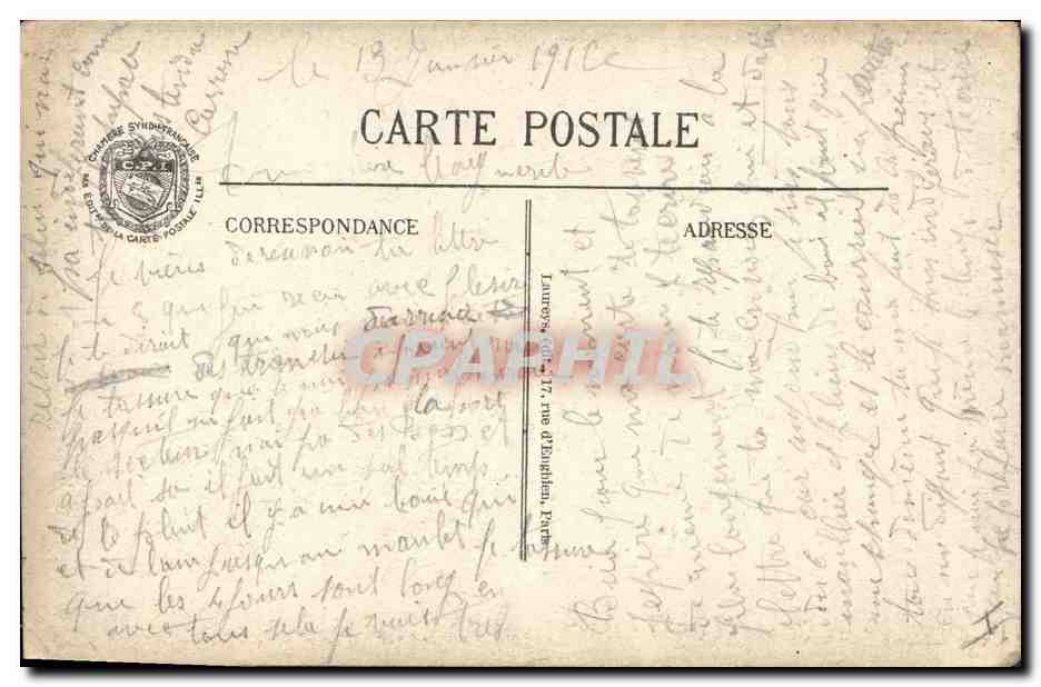 CPA Militaria SM Albert 1er Roi des Belges  — Rückseite