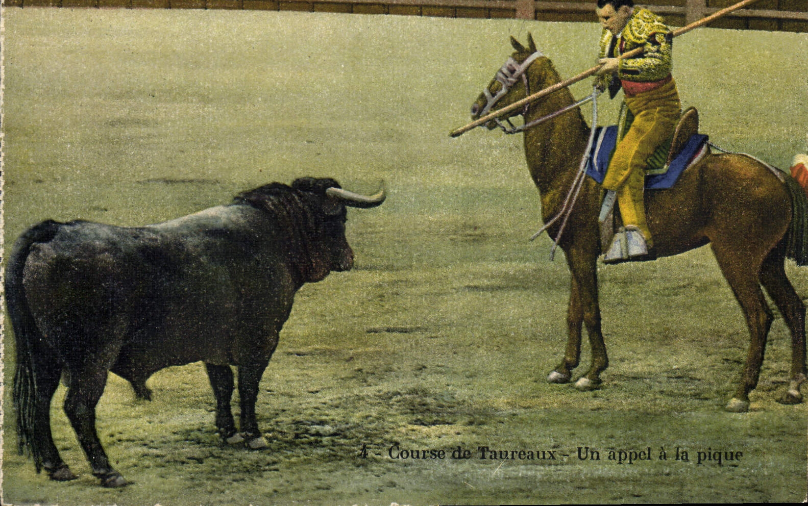 CPA Corrida Course de taureaux Un appel a la pique 
