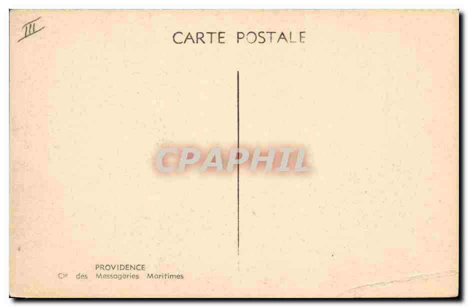 CPA Bateau Paquebot Providence Cie des Messageries Maritimes  — Back