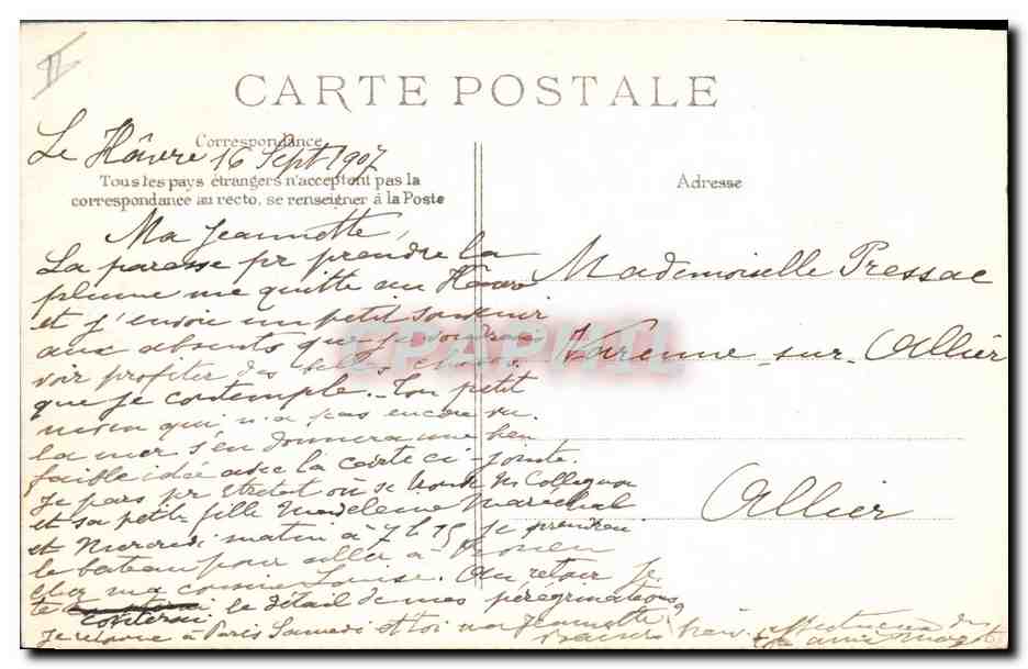Le Havre — Record de vitesse remporté par la "Provence" sur le "Deutschland" — E.D. n°504 — Achterkant