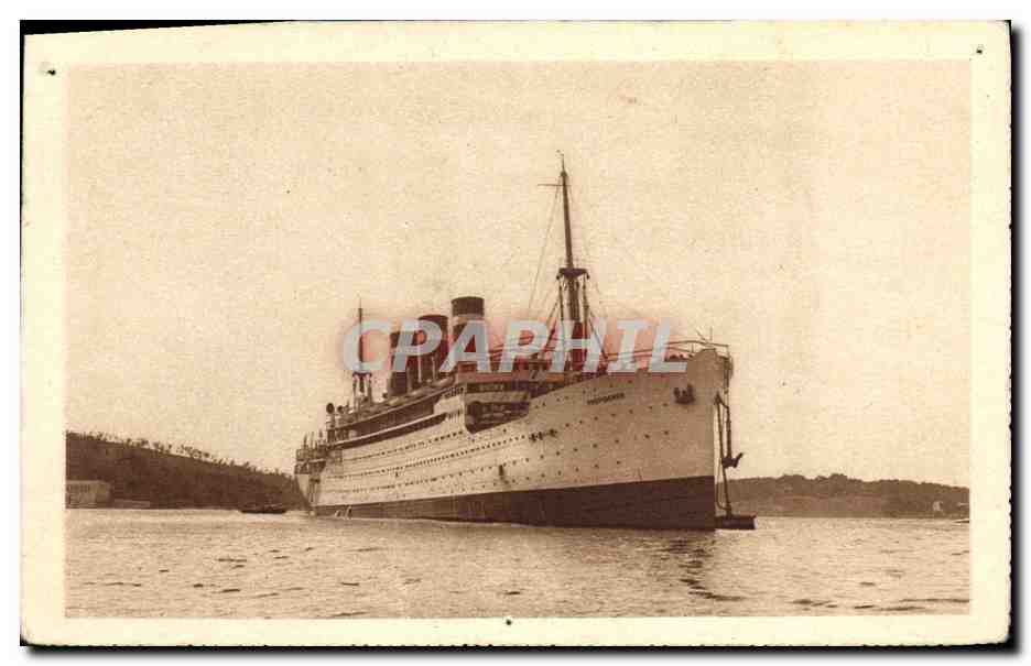 CPA Bateau Paquebot SS Providence Fabre Line