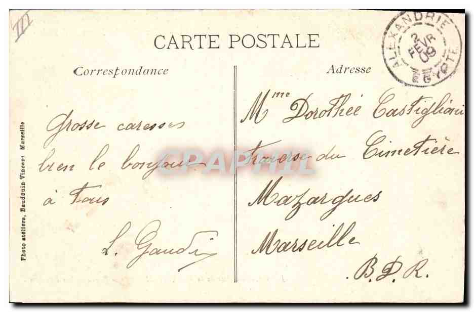 Navire en difficulté dans l'Adriatique — R. Dumont Durand — J. Lyon, Édit. Rue de la Darse, 23, Marseille — Verso