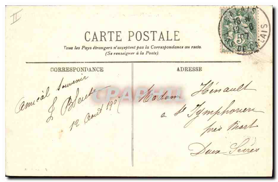 CPA Bateau Paquebot Pas de Calais dans les jetees — Verso