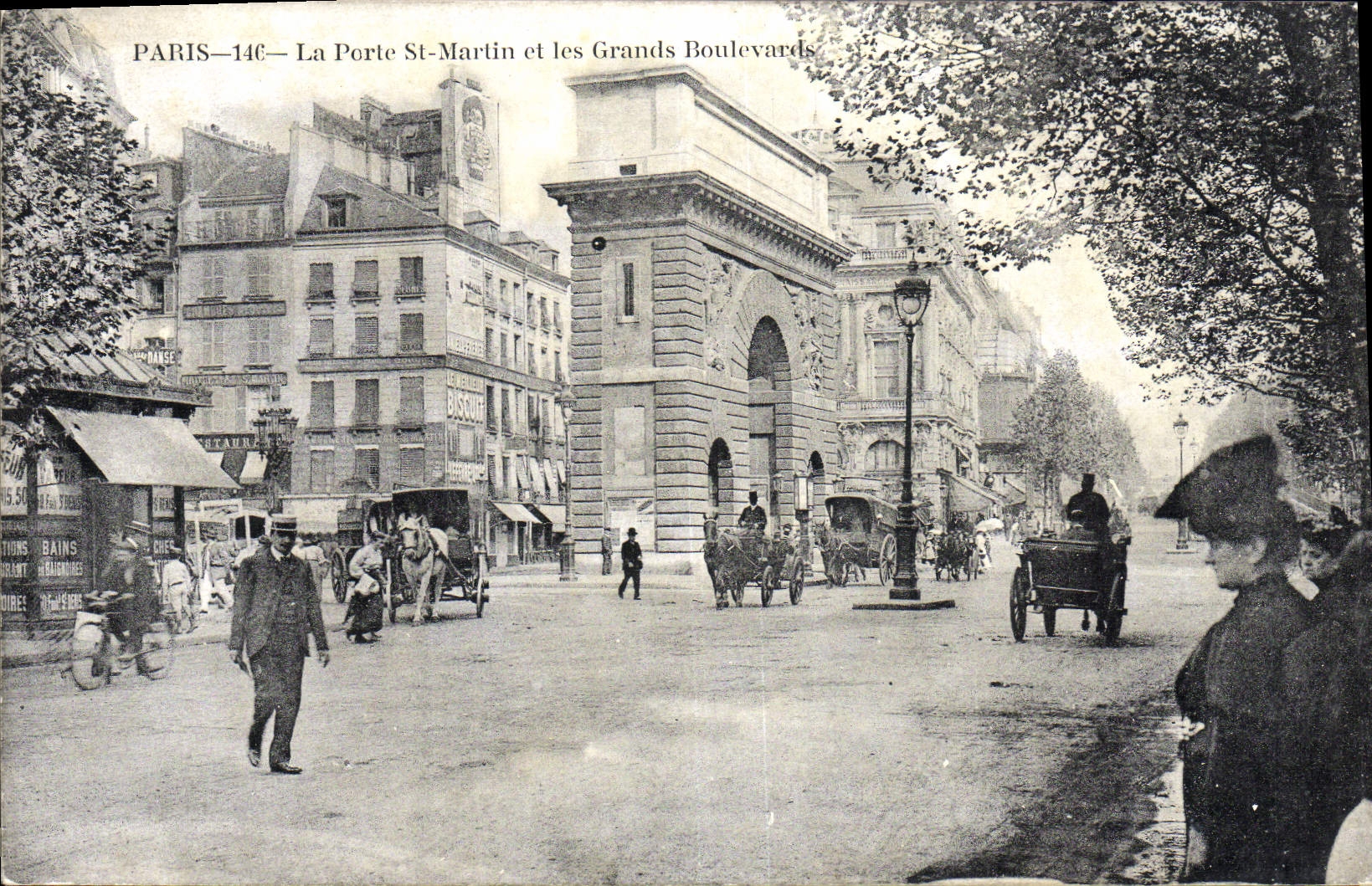 Paris — La Porte Saint-Martin et les Grands Boulevards — Éditeur Tebehem, n°146
