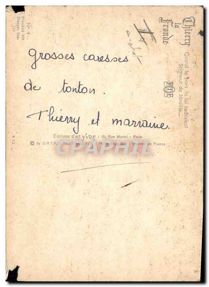 CPM Cinema Thierry La Fronde Quand le hors la loi redevient Seigneur de Janville  — Back