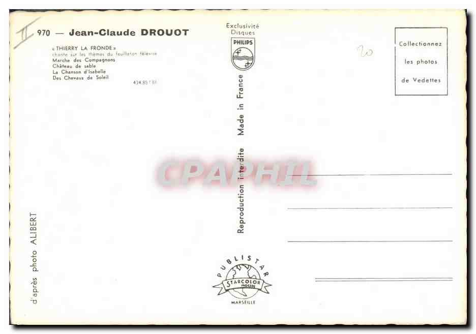CPM Cinema Jean Claude Drouot Thierry la Fronde  — Verso