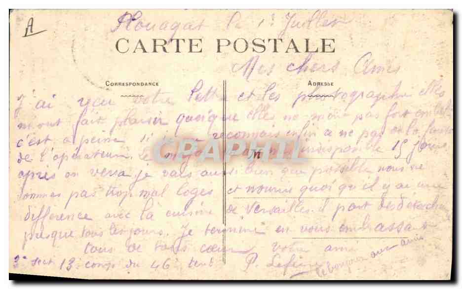 CPA Folklore Bretagne Lits Clos Jeannette  — Verso