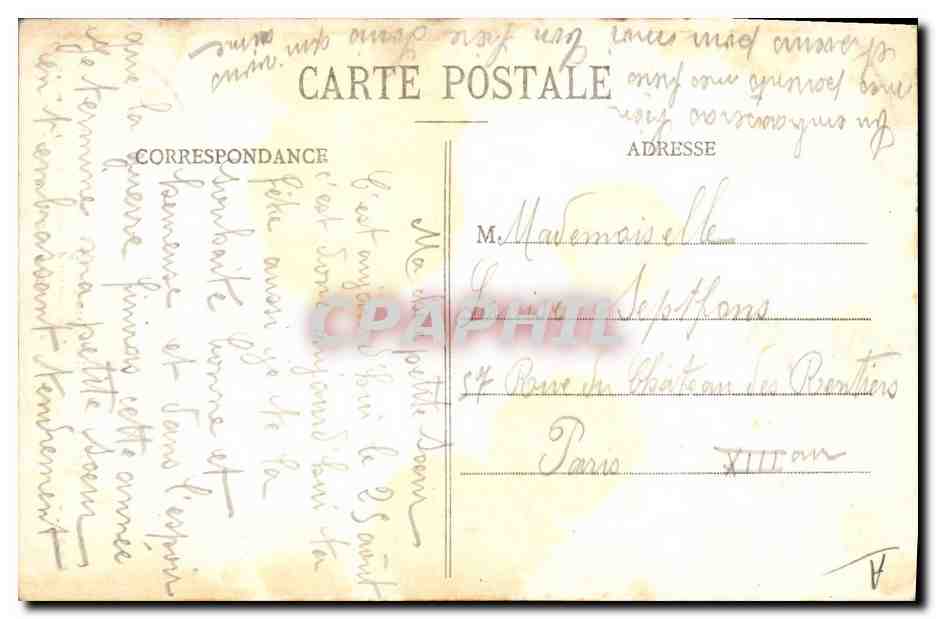 CPA Folklore Bretagne Lits Clos Cruel embarras  — Verso