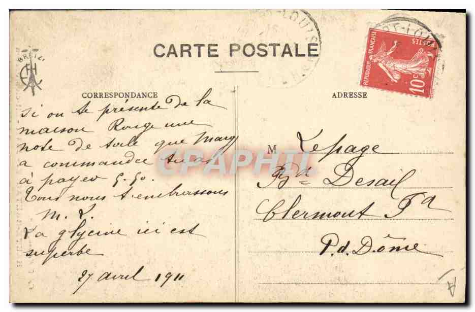 CPA Folklore Bretagne Lits Clos  — Verso
