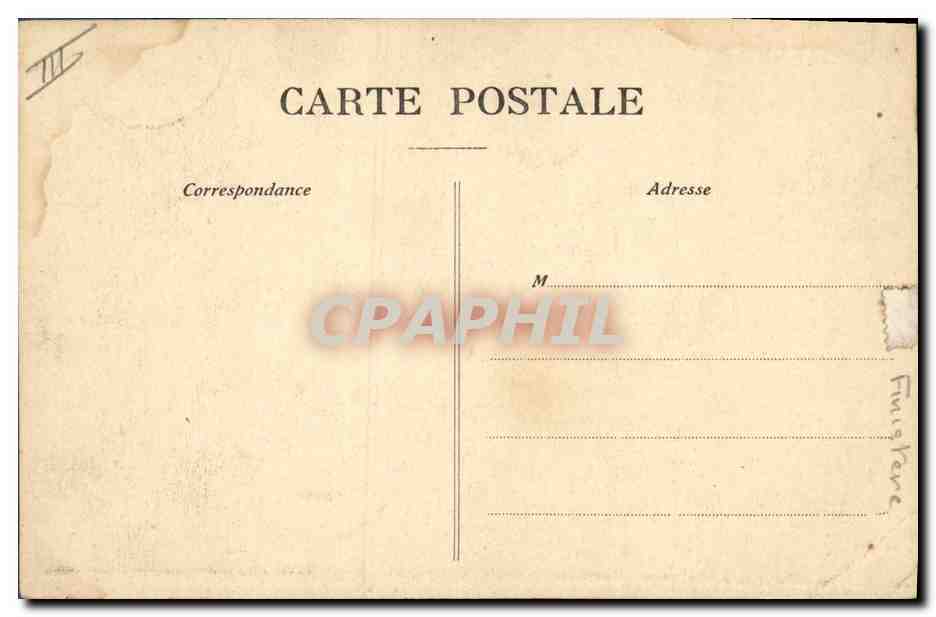 CPA Folklore Bretagne Lits Clos  — Verso