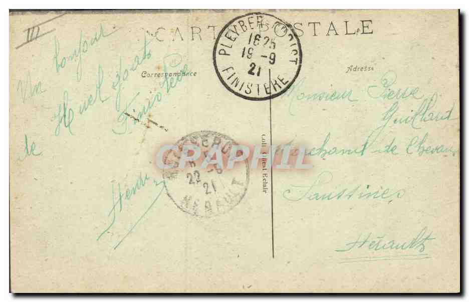 CPA Folklore Bretagne Lits Clos  — Verso