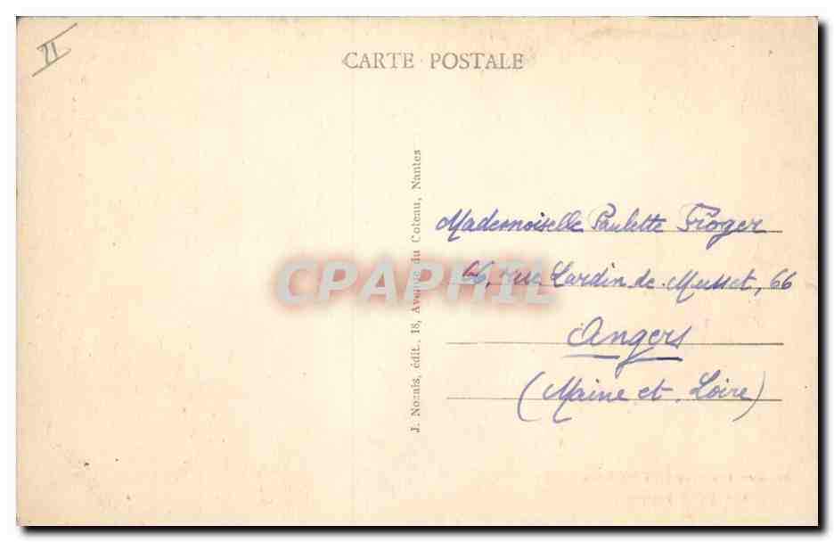 CPA Folklore Bretagne Lits Clos  — Rückseite