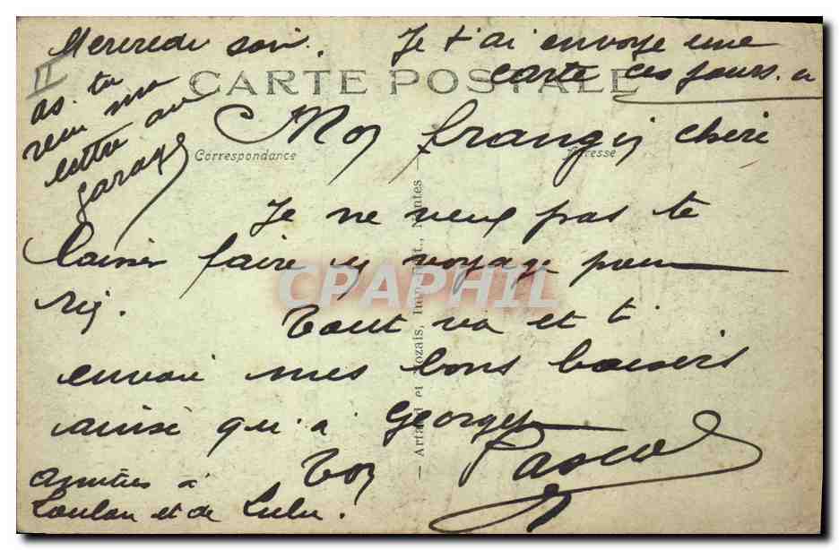 CPA Folklore Bretagne Lits Clos  — Verso