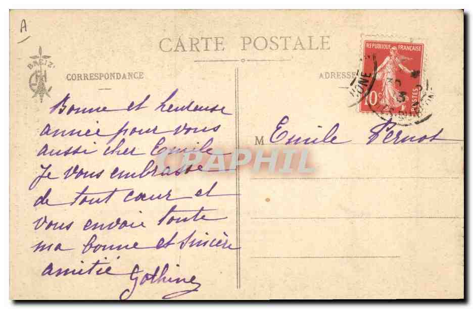 CPA Folklore Bretagne Lits Clos  — Verso