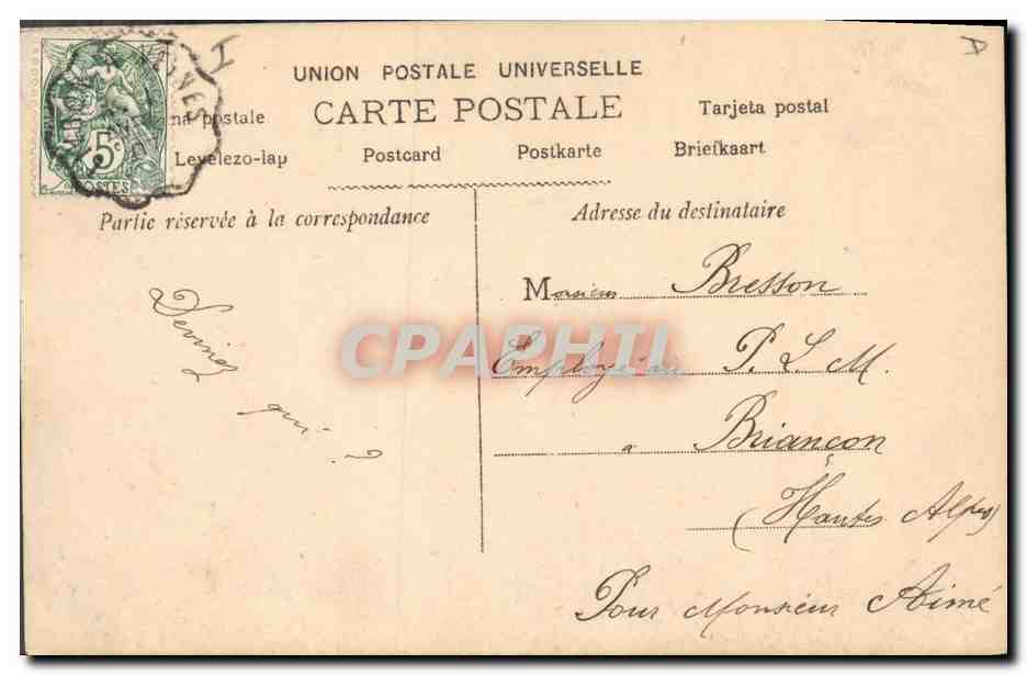 CPA Fantaisie Paques Poisson Enfant  — Rückseite