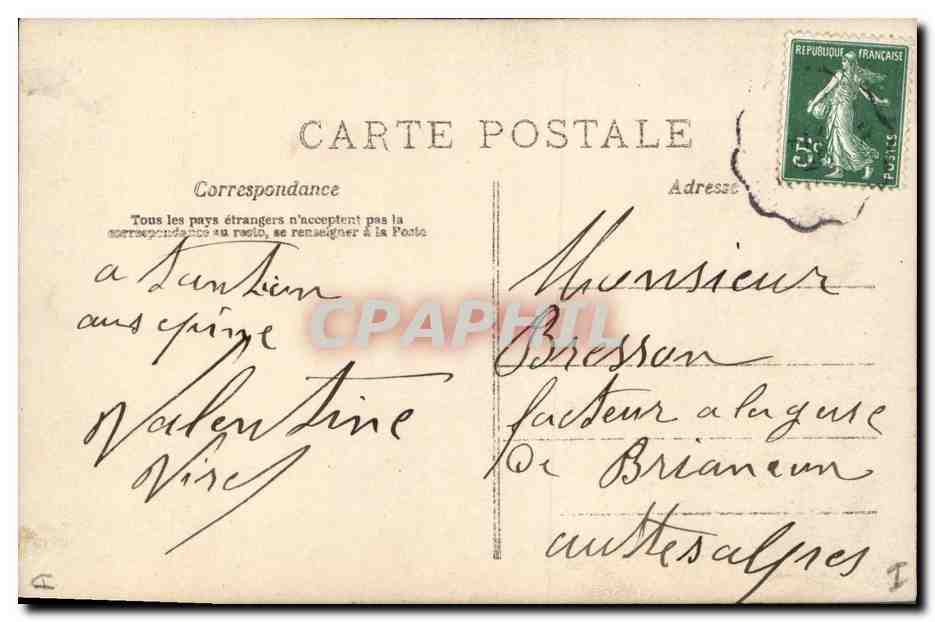 CPA Fantaisie Paques Poisson Femme 1er Avril  — Rückseite