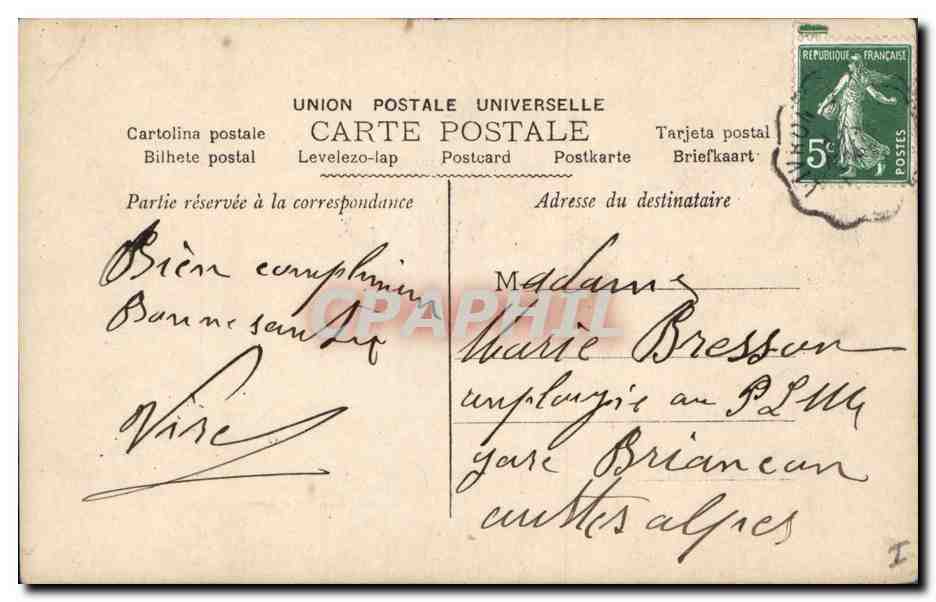 CPA Fantaisie Paques Poisson Homme  — Rückseite