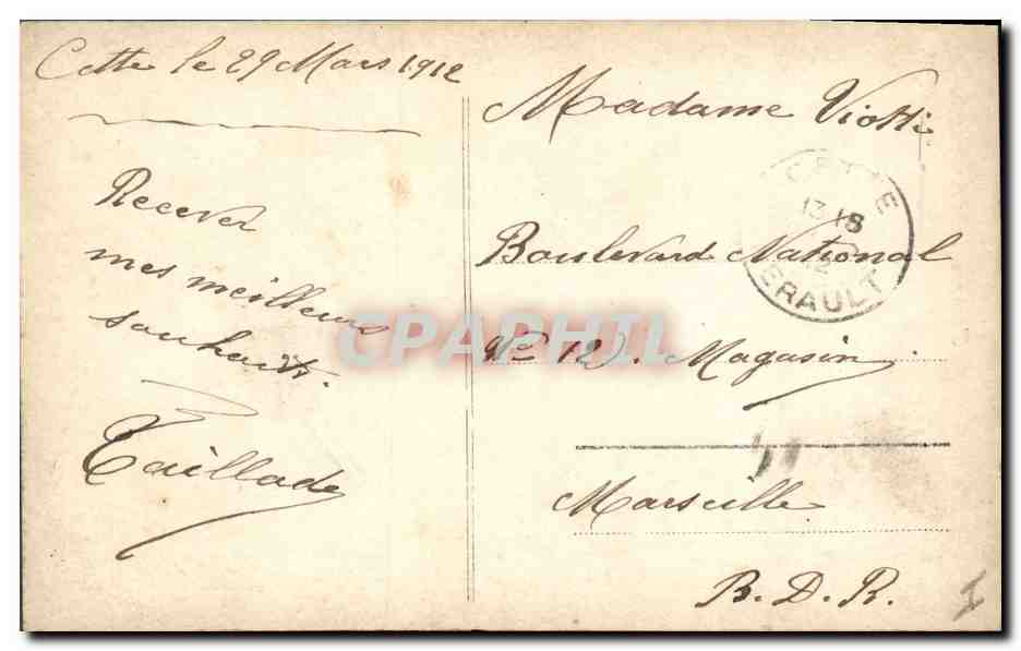 CPA Fantaisie Paques Poisson Homme 1er Avril  — Rückseite