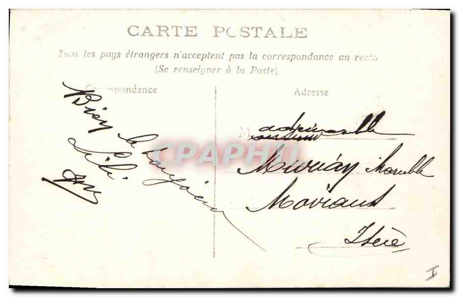 CPA Fantaisie Paques Poisson Femme  — Rückseite