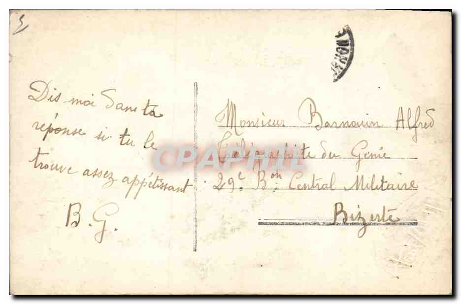 CPA Fantaisie Paques Poisson Femme  — Rückseite