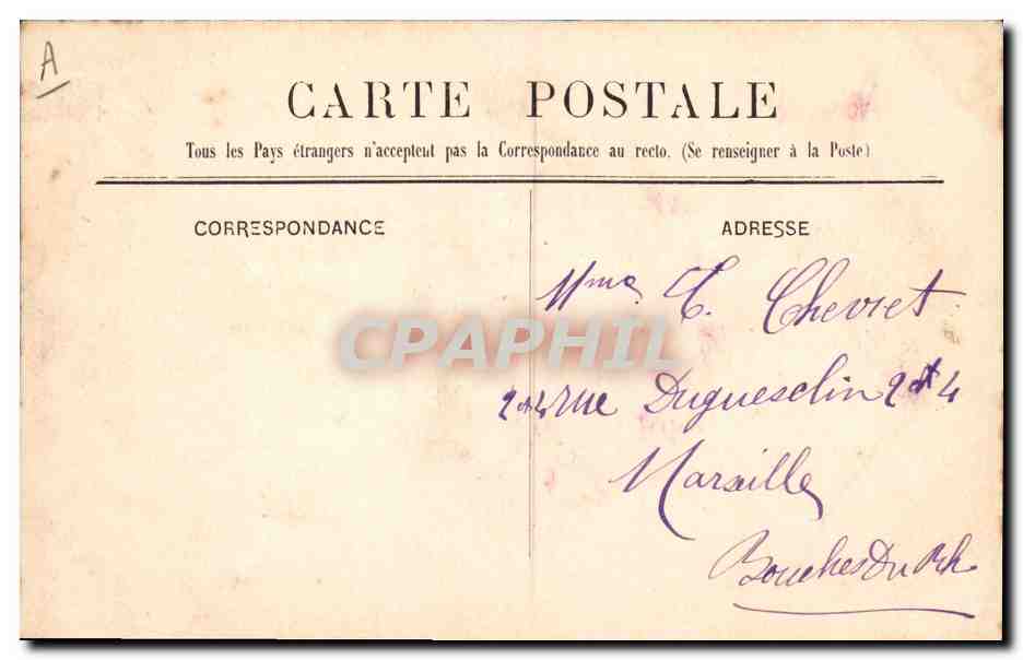 CPA Fantaisie Paques Poisson Ange  — Rückseite