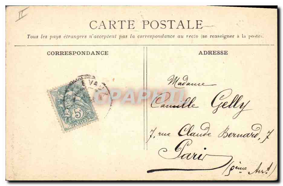 CPA Fantaisie Paques Poisson Enfants 1er Avril  — Rückseite