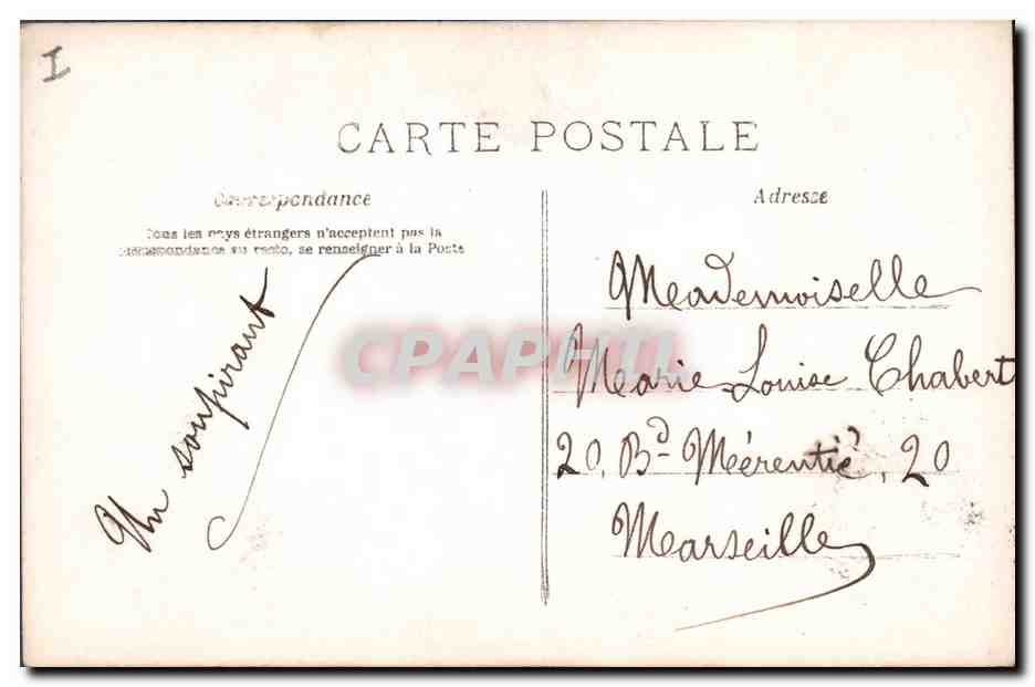 CPA Fantaisie Paques Poisson Femme 1er Avril  — Rückseite